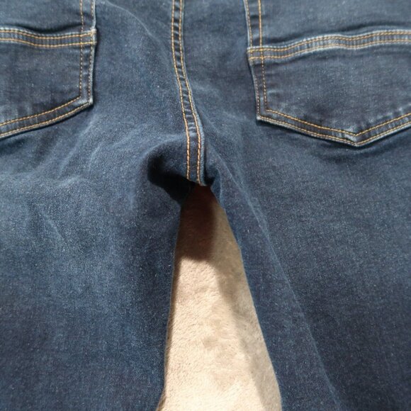 Kenneth Cole Jeans Men 36x30 Slim Fit Whiskering Dark Wash Stretch Preppy City - Picture 5 of 14